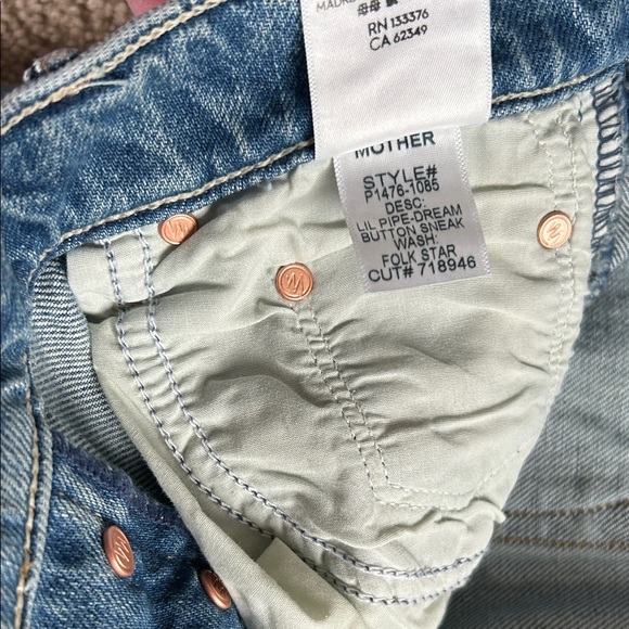 NWT MOTHER Lil’ Pipe Dream Button Sneak in Folk Star. Size 26P. - Picture 13 of 14